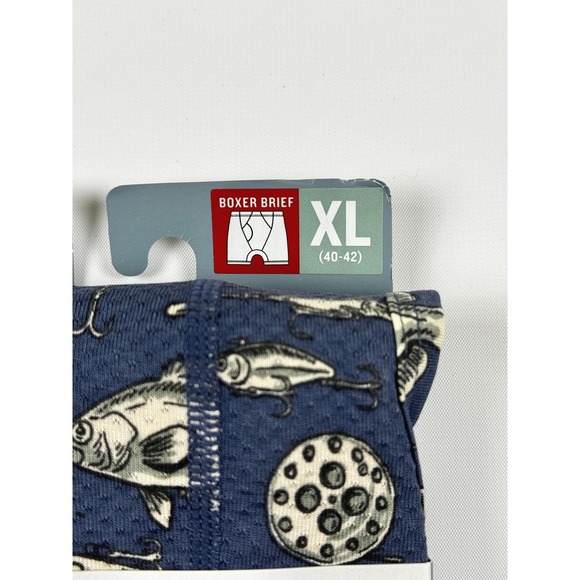 Duluth Trading Co Pattern Boxer Briefs Fish And Lures XL NWT - Picture 2 of 4